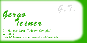 gergo teiner business card